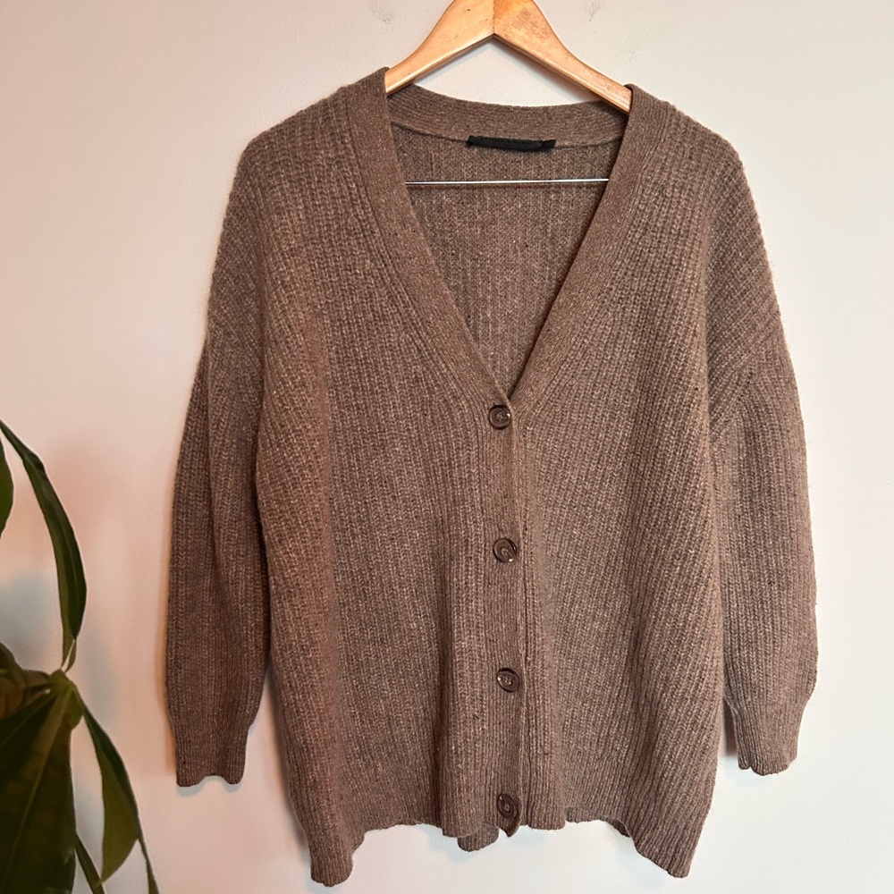 Jenni Kayne Cocoon Cardigan in Cashmere Blend Taupe Brown Size M - Picture 6 of 10